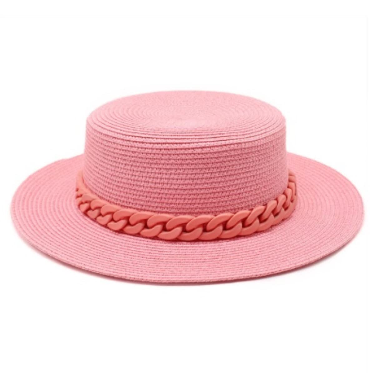 Casquette Visiere Femme, Summer Chapeau De Soleil À Chaîne Acrylique Lady Jazz Beach Hat Ladies Summer Black Pliable, Chapeau de Plage