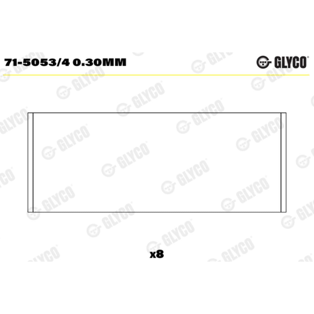 Glyco 71-5053/4 0. 30mm - Pleuellager