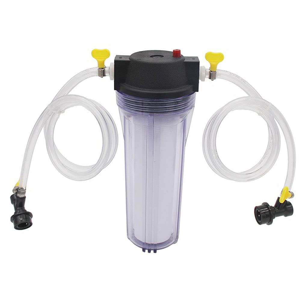 Filtro de Succión de Bomba de Agua, Kit de Filtro de Cerveza casera de una Sola Etapa de 10" Compatible con Manguera de 1/4" de diámetro Interior y Filtro PP de 1 micrón.
