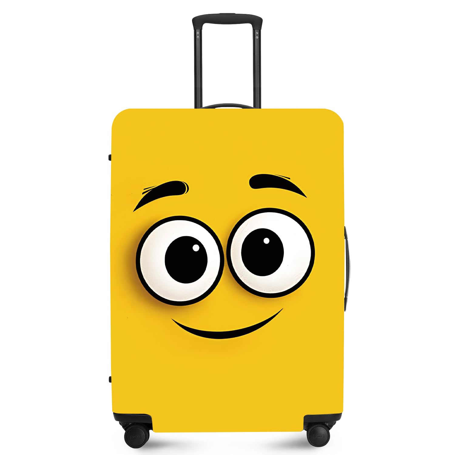 ANNA QUEEN Cute Emoticons Yellow Luggage Cover Washable Suitcase Protector Suitcase Cover Anti-Scratch,Stretchable Fit for 18-32Inch Luggage,Travel
