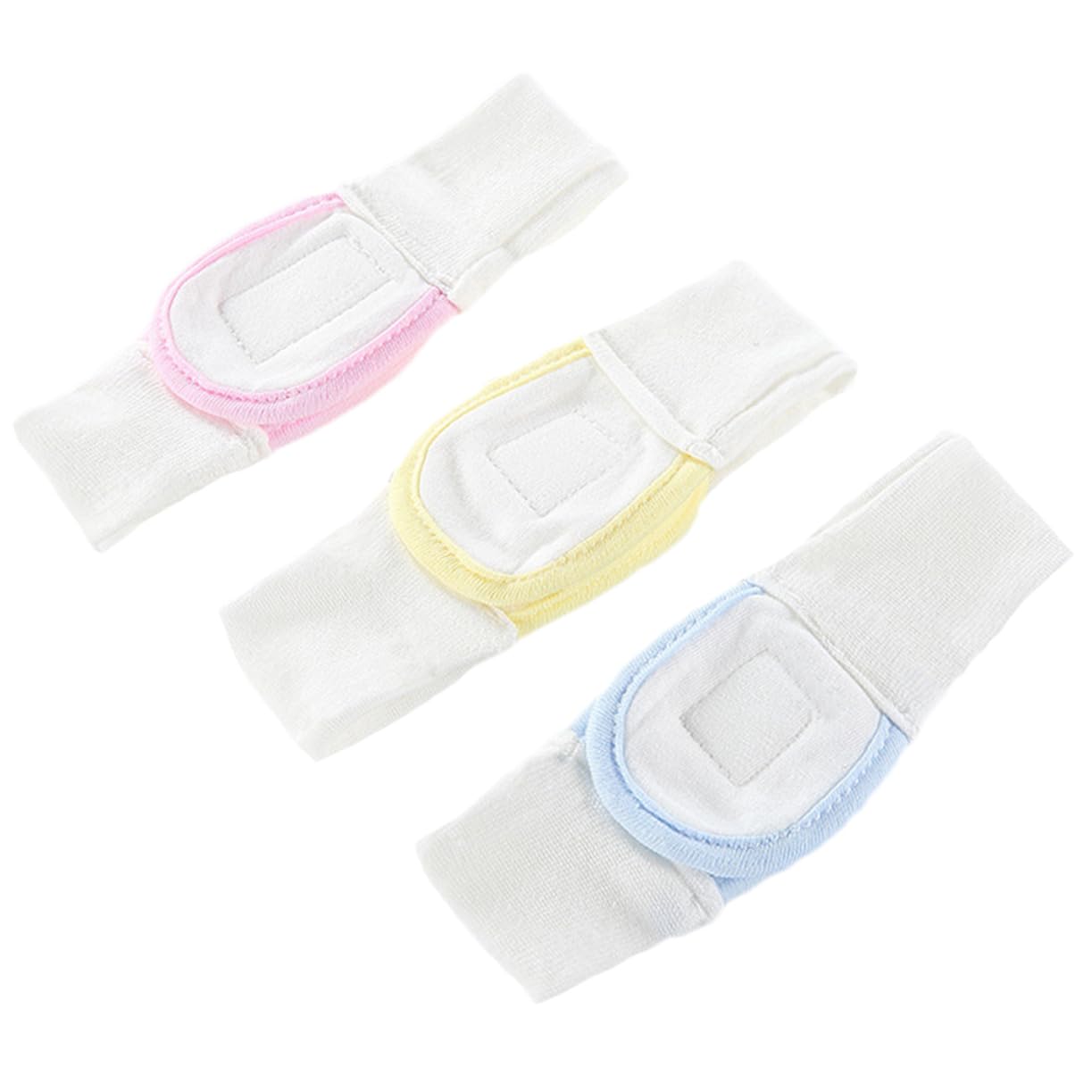 Cinta Para Pañales De Ñiño 3 Unidades Ajustable Elástica Algodón Suave Reutilizable Práctica Para Cuidado Infantil Azul Amarillo Rosa