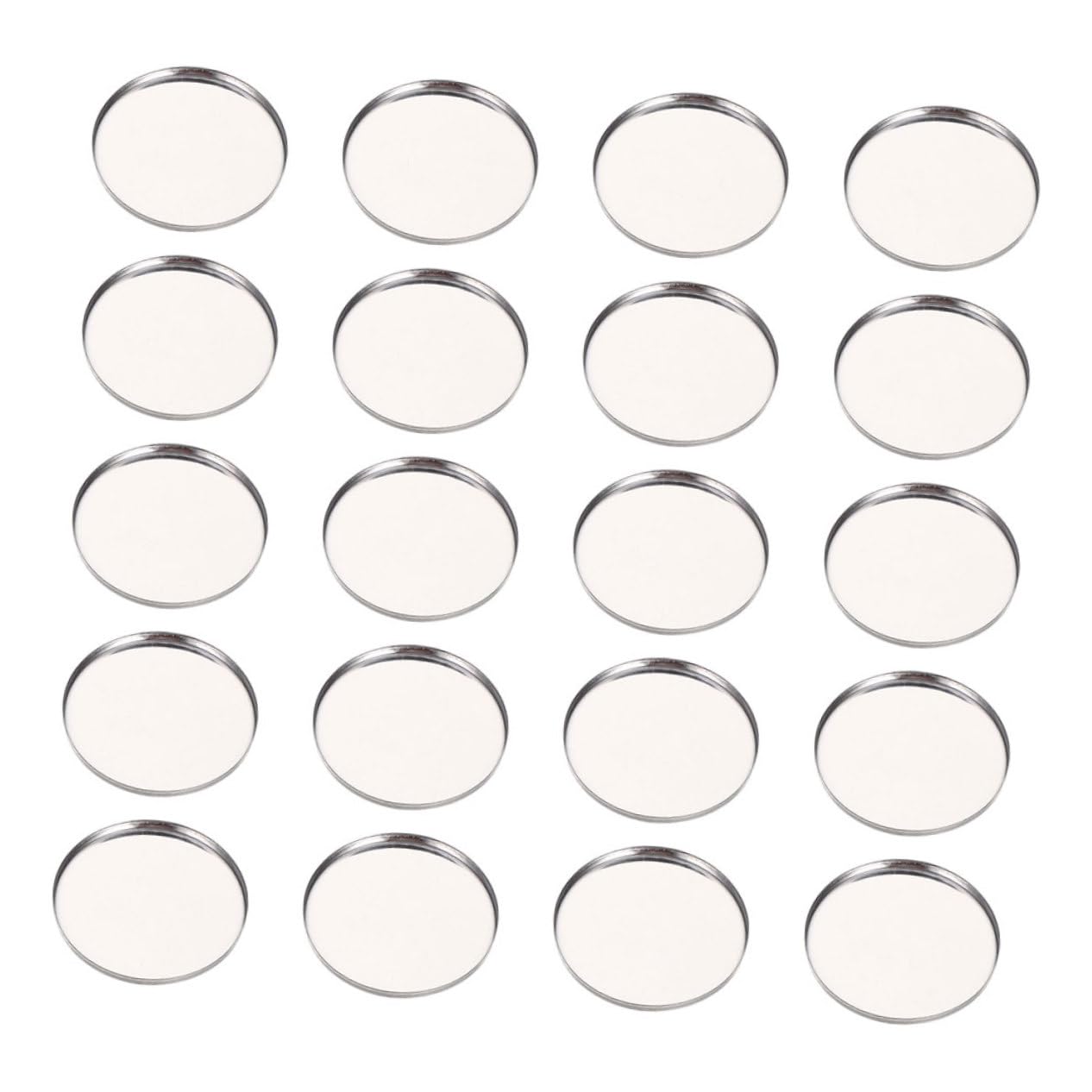 BELLIFFY 50pcs Shadow Palette Mirror Circle Magnetic Eyeshadow Diy Storage Case