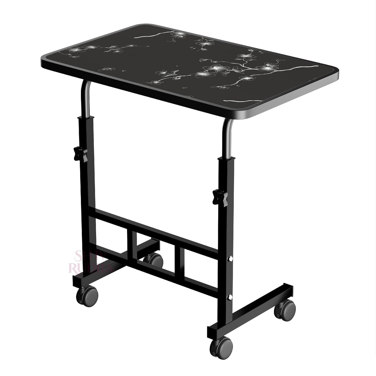 PRIVILON Innovation Multi-Purpose Laptop Table, Study Table| Heavy Duty Bed Table| Adjustable for Height, Portable for Office, Work Form Home | DIY Table, Easy to Asembl (Adjustable Flower)