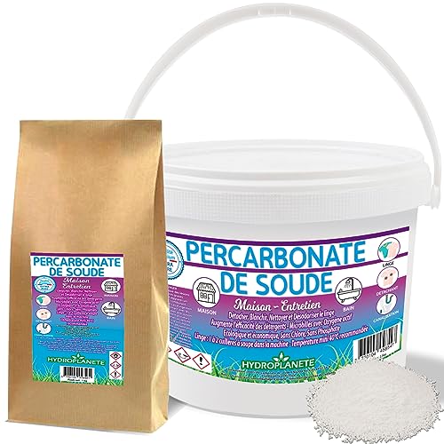 HYDROPLANETE Hidroplaneta Percarbonato de sodio 1 kg 1,5 kg 2,5 kg 5 kg 10 kg 20 kg – Alta pureza – Blanqueamiento ecológico y versátil – ¡Para una casa brillante de limpieza!