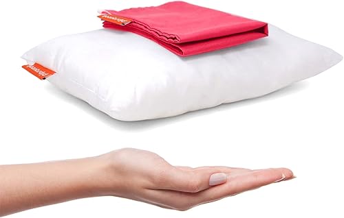 Miniatura 28 de Urban Infant Pipsqueak Pequeña Pequeña Mini almohada con etiqueta de nombre, 11 x 7 x 2.5 pulgadas, lavable a máquina, almohada blanca con funda