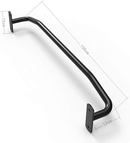 Miniatura 7 de Barra horizontal montada en la pared, acero integrado, apto para equipos de fitness en interiores instalados en la puerta, carga segura 661.4 lbs