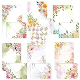 [DESIGN AQUARELLE ÉLÉGANT] : Chaque pièce arbore un délicat motif floral à l'aquarelle, conçu pour apporter sophistication et charme à toutes vos correspondances. Ce set, composé de 6 élégants motifs floraux, sublime la beauté artistique de votre papier à lettres et de vos enveloppes. Idéal pour écrire des love letters, des invitations ou des vœux sincères.