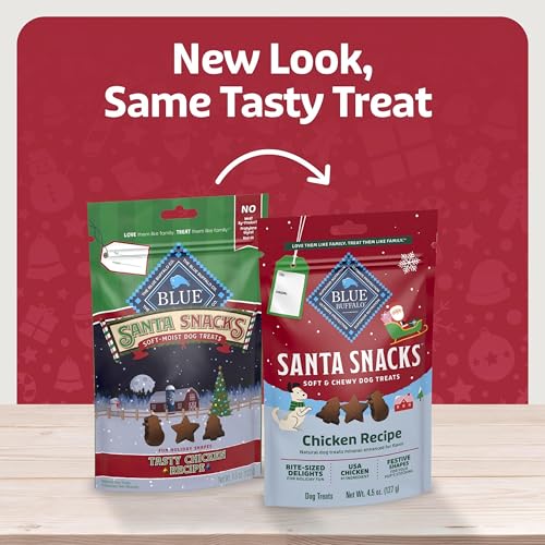Image of Blue Buffalo Santa Snacks Chicken Dog Treats, 4.5 oz