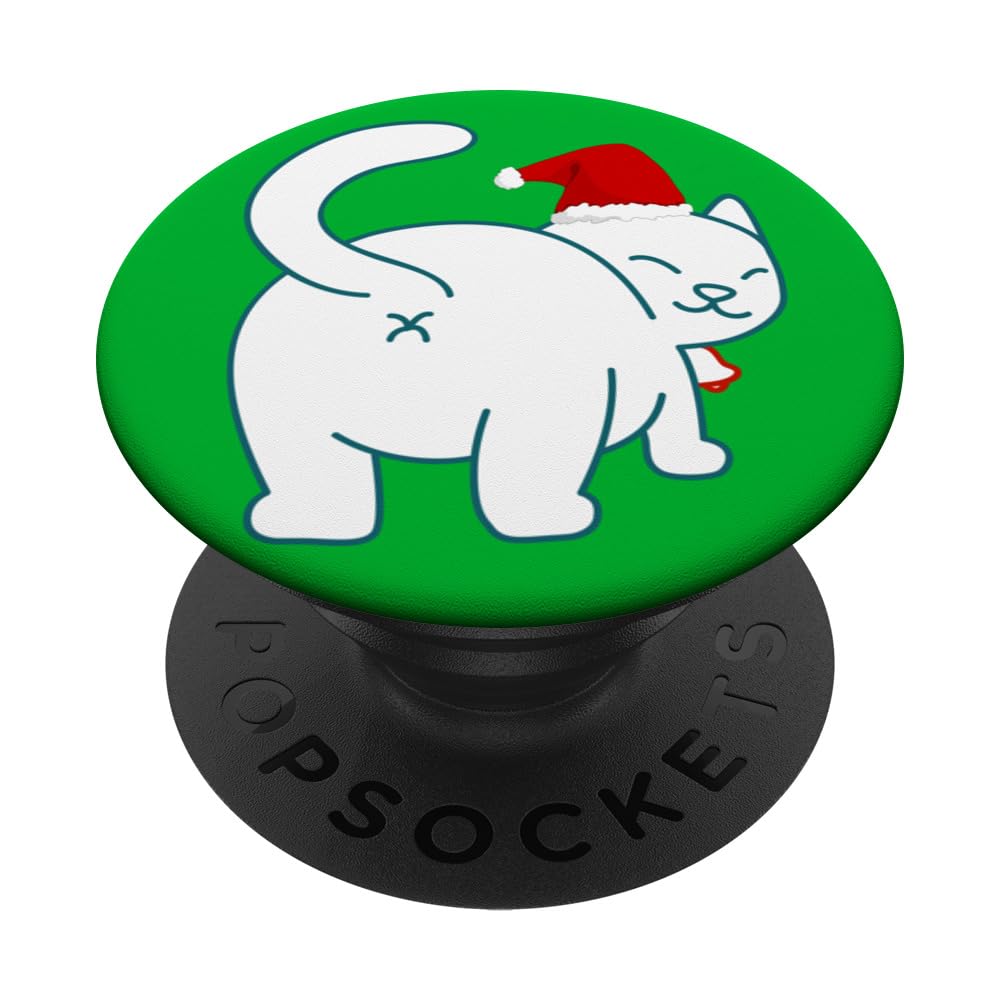 Funny Christmas Cat Artistic Design PopSockets Swappable PopGrip