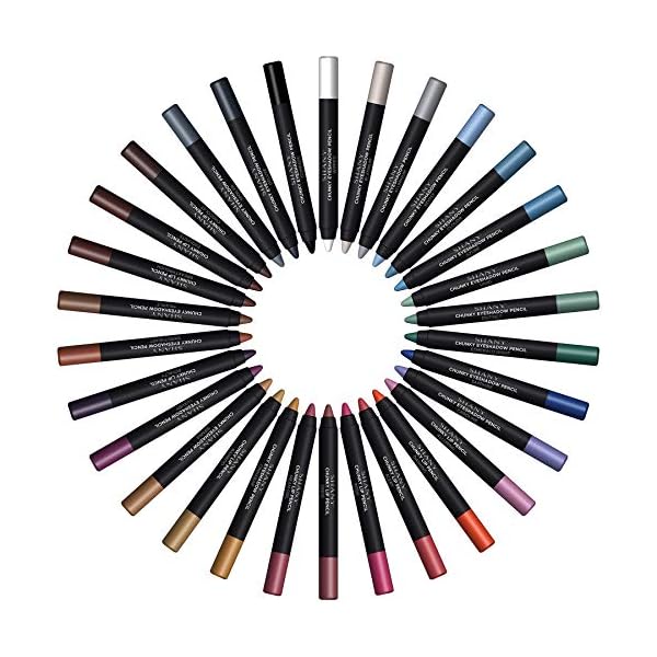 SHANY-Multi-Use-Chunky-Pencils-for-Eye-Shadow-Eyeliner-Lip-Liner-Lipstick-WVitamin-E-Aloe-Vera-Set-of-30-Colors SHANY Chunky Eyeshadow Pencils Lip Liner, Eyeliner, Eye Pencils - Multi-Use Chunky Pencils for Eye Shadow, Lip Makeup, Lipstick with Vitamin E and Aloe Vera - Premium Packaging - Set of 30 Colors