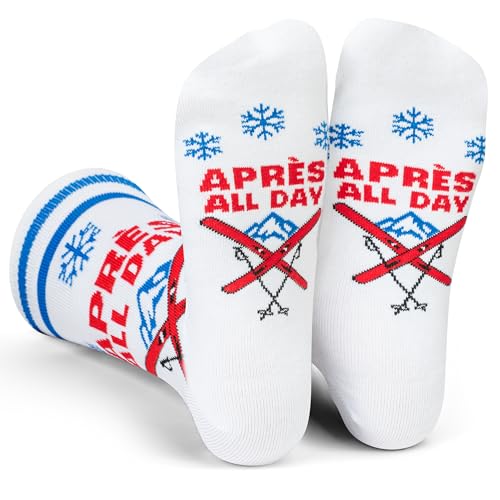 Lavley Apres All Day Socks - Fun Gift for Skiers and Snowboarders - One Size for...