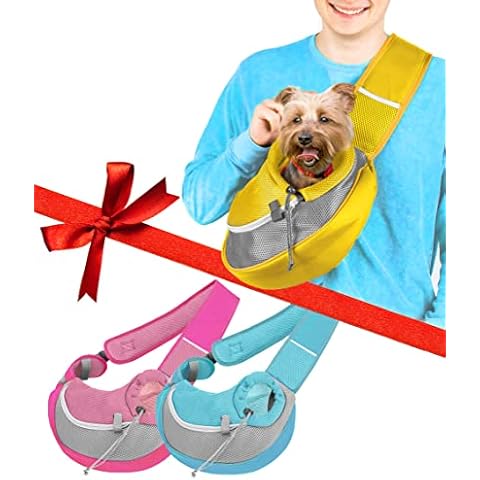 Cuddlissimo! Pet Sling Carrier [Small] Bundle of 3 - Sunflower Yellow + Baby Blue + Hot Pink Cover
