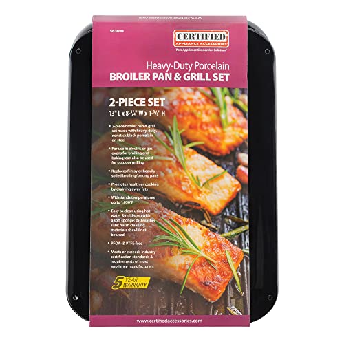 image for Certified Appliance Accessories SPL50008 Small 2-Piece Broiler Pan & G
