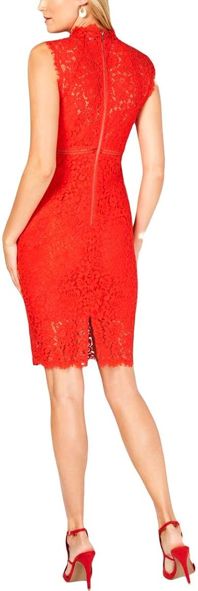 bardot lace illusion sheath dress