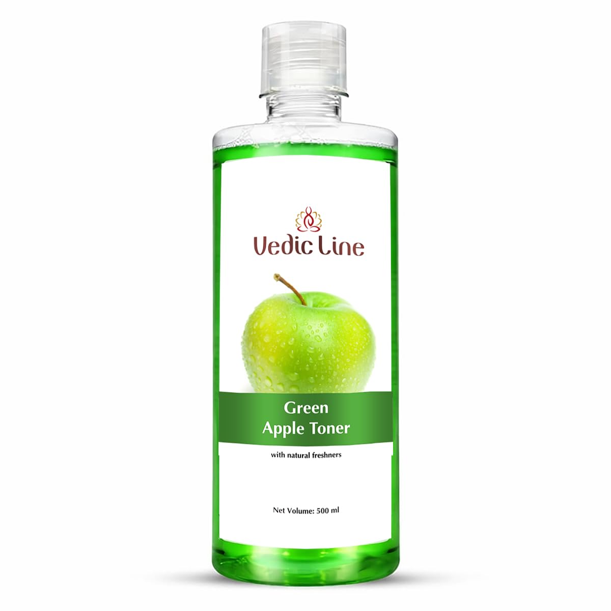 Vedicline Green Apple Facial Toner With Green Apple Extract | Skin Refreshing Formula For Clear & Even Look | Daily Use | 500 ml
