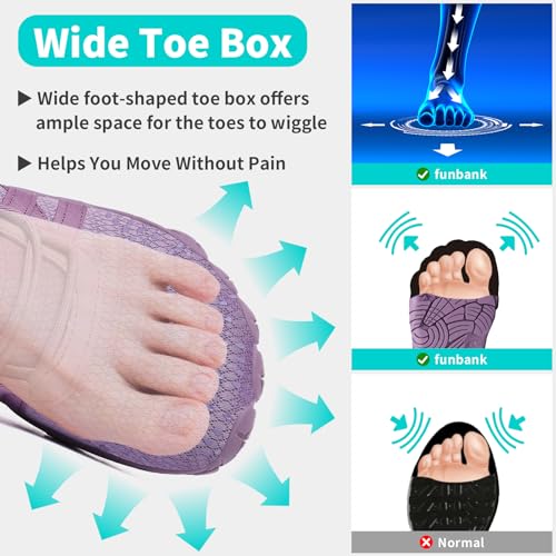 Image of Barefoot Shoes Women Men Minimalist Zero Drop Wide Toe Box Water Shoes Hiking Barefoot Footwear Unisex Sneakers for Workout Cross-Trainer Walking Running Camping Beach Weightlifting Grounding Sport