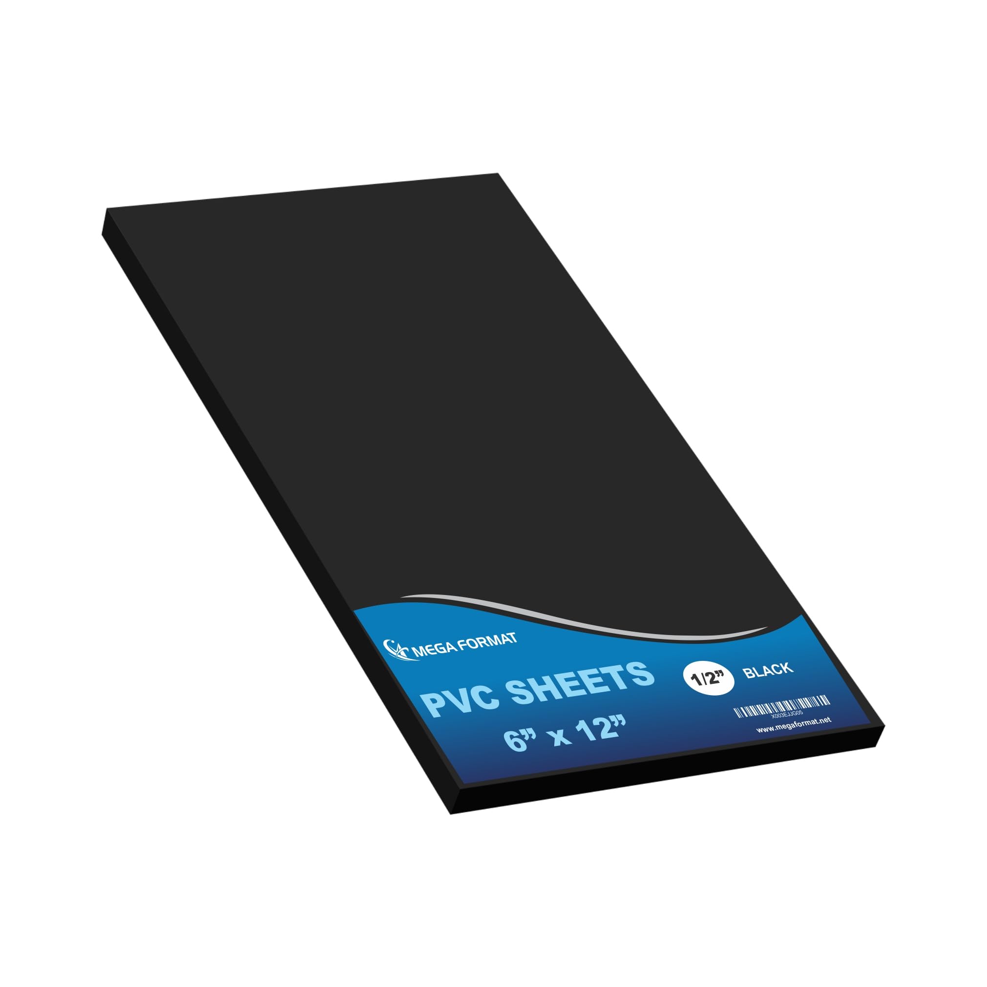 Expandierte PVC-Platte, 15,2 x 30,5 cm, schwarz, bedruckbar, starre Kunststoffplatte, ideal für Beschilderungen, Displays und Bastelprojekte, langlebige Kunststoffplatte, wasserdicht für den