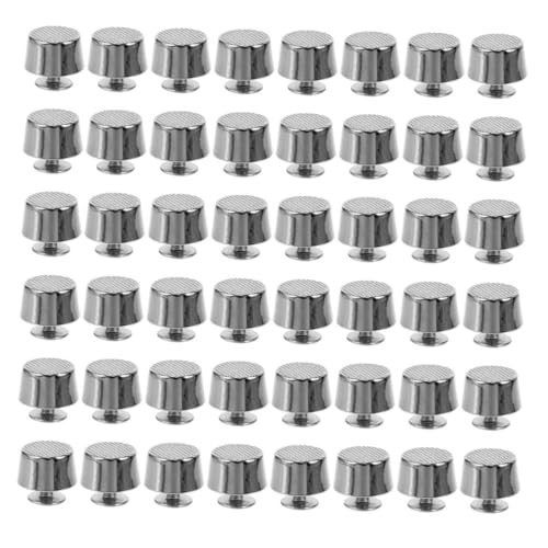 HOMSFOU 50 Piezas De Remaches Metálicos Para Bolsos Con Base De Cubo Para Cuero Para Manualidades De Aleación De Zinc Y Plata