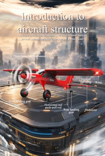 Image of FLYCOLOR QIDI-590 4CH Brushless RC Airplane, Draco Fixed Wing Glider, Red