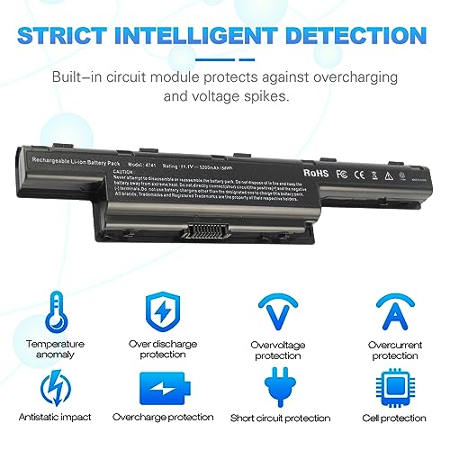 ASUNCELL 11.1V/5200mAh AS10D31 Laptop Battery for Acer 4250 4253 4333 4350 4352 4552 4560 4750 5250 5350 5560 5750 7251 7560 7750 AS4250 AS5250 AS5253 AS5741 AS10D41 AS10D51 AS10D61 AS10D71 - Image 3