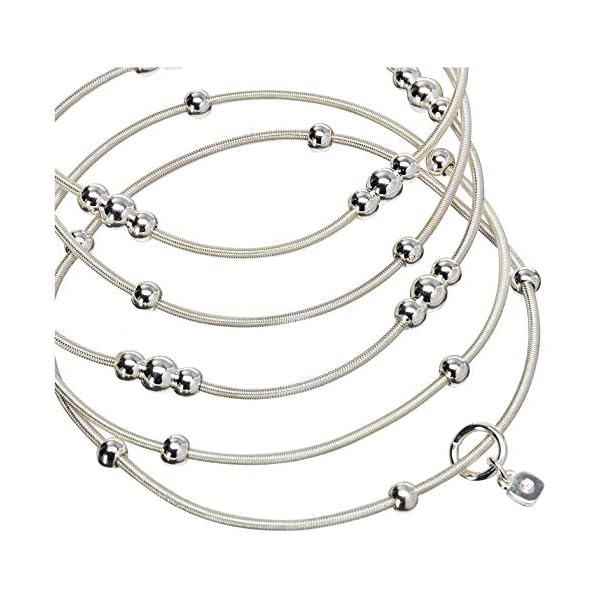 Nine West Women's Ignite The Night Silvertone 5 Row Stretch Bracelet