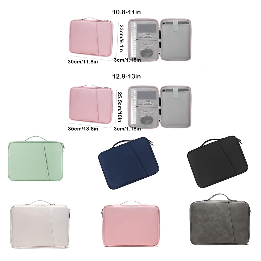 Juego de 10 fundas universales para laptop, con cierre de cremallera, de nailon, antiarañazos, para verde, 10.8-11 pulgadas