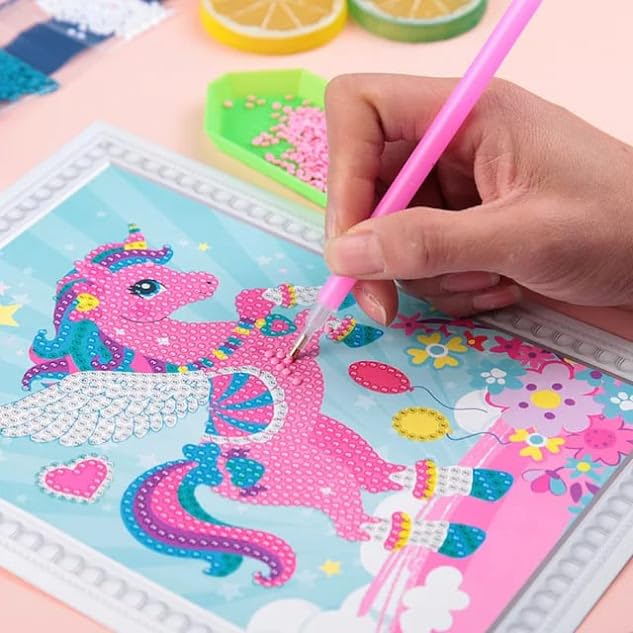 AMANVANI Cartoon Diamond Painting Kits for Kids, Arts and Crafts for Kids, Birthday Retun Gifts Diamond Painting Kits, DIY Diamond Jigsaw Craft Kits for Kids Art and Craft Kit for Girls (4 pcs)-picture-29