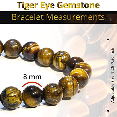 Image of ANAYA AGATE Healing Crystal Bracelet for Women and Men - 8mm Round Beaded Bracelet for Men and Women - Unisex Stretchy Gemstone Bracelet for Healing and Protection