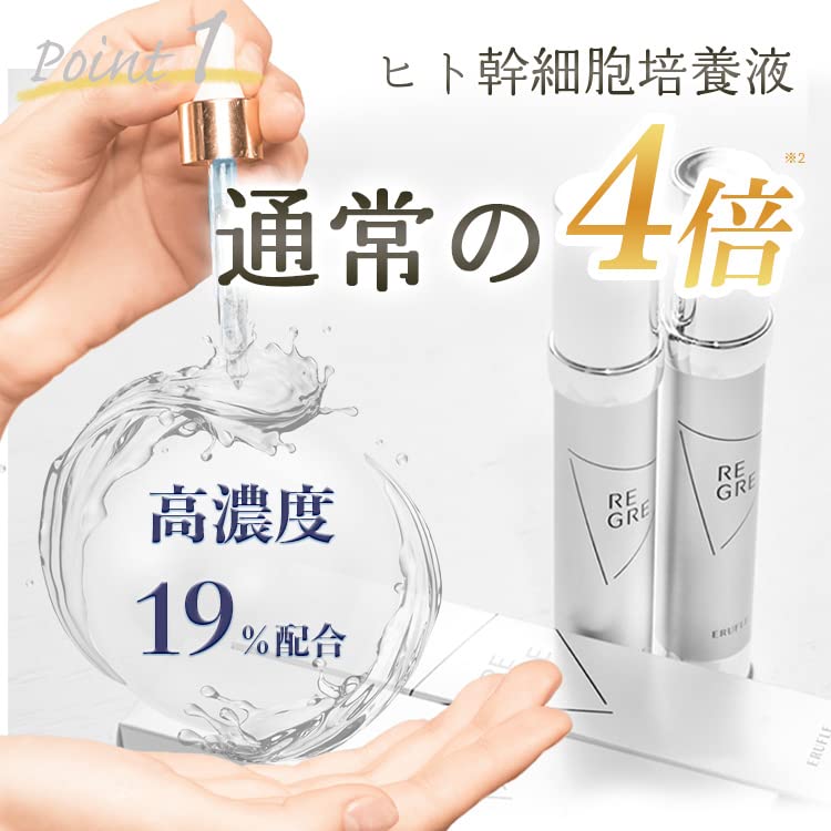 Amazon.co.jp: ヒト幹細胞 19％配合 美容液 REGRE リグレ 高濃度 ヒト