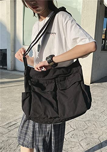 Bolso Tote Grande de Lona con Múltiples Bolsillos para Hombre y Mujer miniatura 3