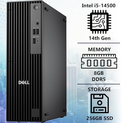 Image of Dell Pro Slim(Next-gen Optiplex 7020 SFF) Intel 14-Core i5-14500, 8GB DDR5 RAM, 256GB SSD, RJ-45, DP Port, HDMI, Wired KB & Mouse, W11P, 3YR WTY, Business Desktop