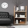 Amazon.com: Sharp Atomic Analog Wall Clock - 12" Silver Brushed Finish ...