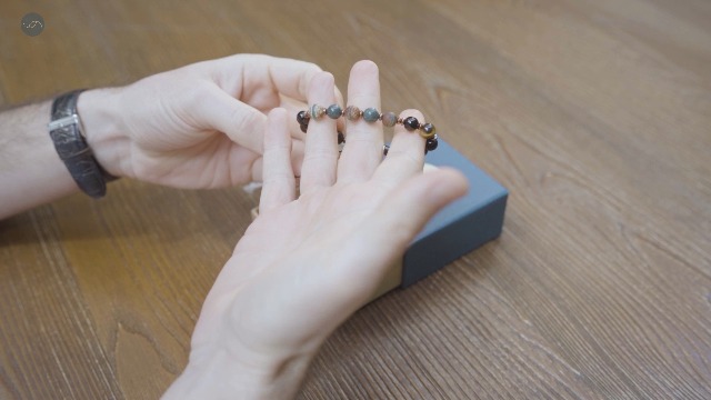 Pulsera de piedras naturales Semita unisex miniatura 7