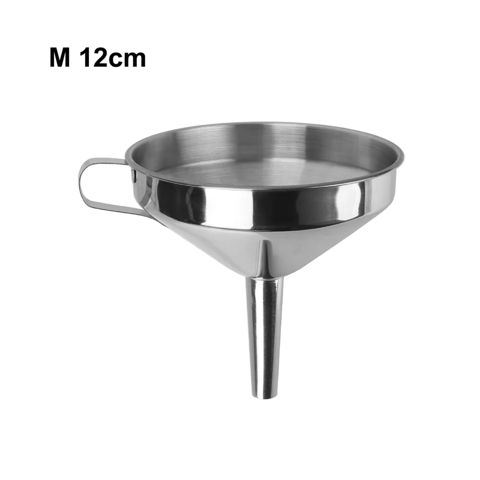 Filtertrichter aus rostfreiem Stahl Edelstahl-Trichter mit abnehmbarem Filter und Griff for Bar, Wein, Bier, Öl, Konserven, Küchenhelfer(12 CM)