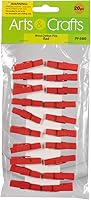 Vista 141 de JAM PAPER Wood Clip Clothespins - Small - 7/8 Inch - White - 50 Clothes Pins/Pack