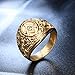 INRENG Stainless Steel Vintage Freemason Masonic Rings for Men Signet Biker Ring Band All Gold Size 10
