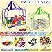 6 Colors Large Toy Storage Bags with Labels, Reusable Clear PVC Board Game Storage, Travel Waterproof Organizer Bags with Zipper for Building Blocks, Puzzle, Kids Books(3 large & 3 Extra Large)