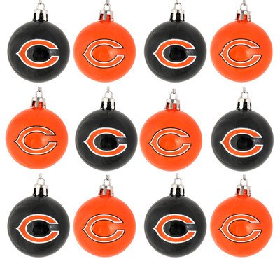 Forever Collectibles NFL Ball Ornament (Set of 12) NFL Team: Chicago Bears