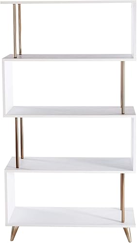 Miniatura 4 de SEI Furniture Beckerman - Estantería dorada (AMZ9753ZH)