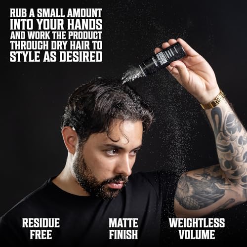 Viking Revolution Sea Salt Spray for Hair Men (8fl oz), Matte Sandalwood Hair Clay (2 oz) and Hair Styling Powder for Men (1oz) - Men Hair Styling Kit - The Ultimate Trio for Texture, Volume, and Hold - Image 5
