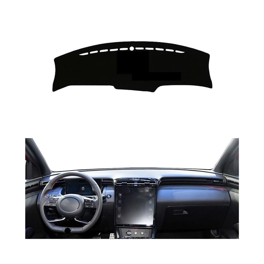Cruscotto Copertura Tappetino Copri Cruscotto Per Hyundai Per Tucson NX4 2021 2022 2023 2024 LHD RHD Console Protezione Parasole Auto Cruscotto Copertura Dash Zerbino Tappeto Capo (Colore : Black RHD