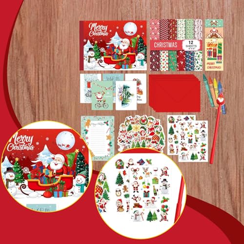Kit Scrapbooking de Noël complet avec papier journal et autocollants de bricolage