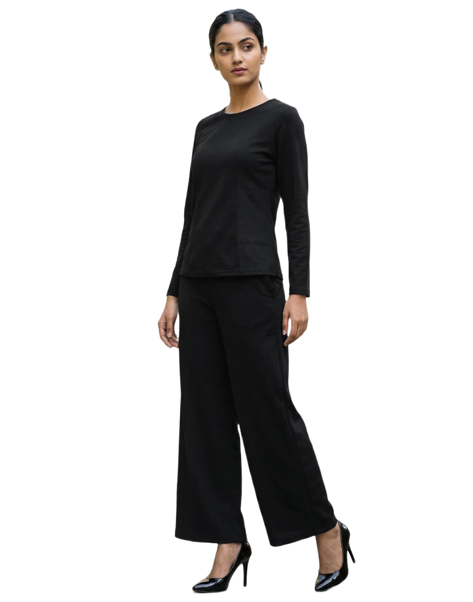 selvia Women's Black Full Sleeve Top and Trouser Pant, Co-Ord Set for Women Stylish-picture-15