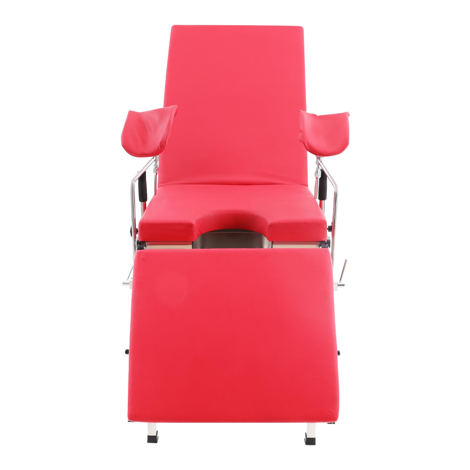 Sedia ginecologica, regolabile in acciaio inox 201, portata fino a 200 kg, per ospedali e cliniche, colore rosso