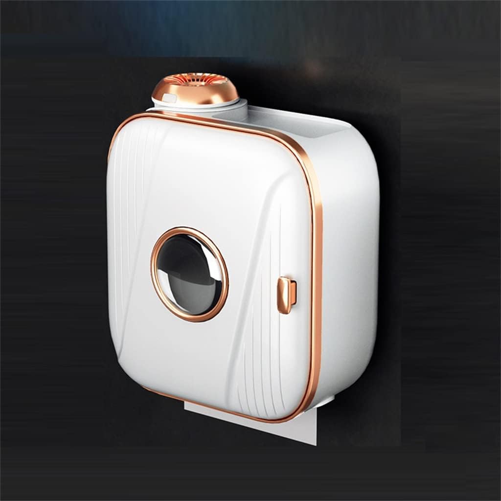 Aromatherapy Tissue Boxroll Paper Storage Rack, Bathroom Non Perforated Wall Hanging Toilet Roll Holder