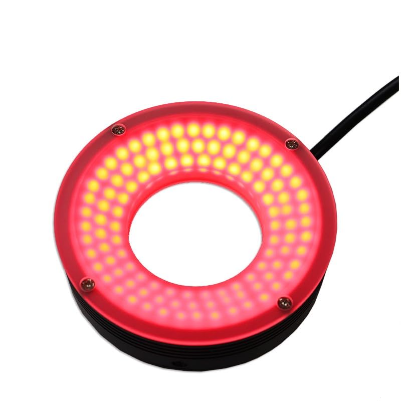 Industrial Lighting Work Lights Suitable for Machines and lathes, Microscope Ring Light Machine Vision Automation Equipment Light Source 60 Degree LED Illumination Power 4.1W Without Adapter (red)