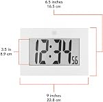 Marathon CL030064WH Large Digital Wall Clock with FoldOut Table Stand. Size is 9 inches with Big 3.25 Inch Numbers. (White)