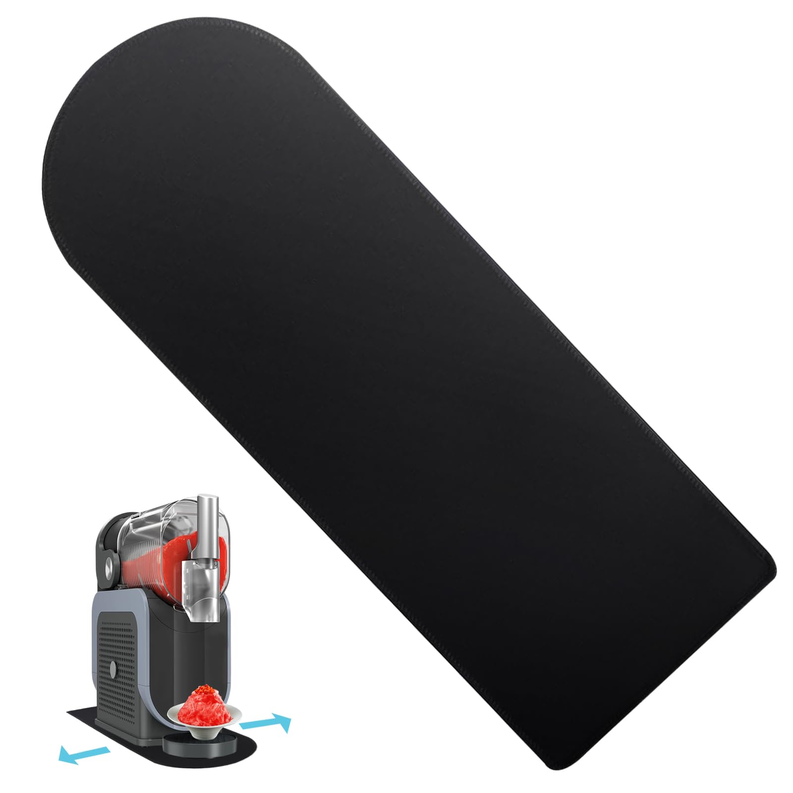 Pad per Macchina Ninja Slushie FS301EU e KLAMER Slush Tappetino Scorrevole, 46 cm x 17 cm, Assorbe le Macchie d'acqua, for Coffee Machines, Blenders, Juicers, and Kitchen Appliances (nero)
