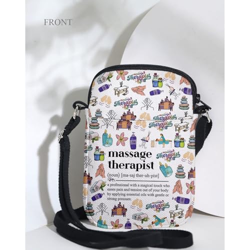 MAOFAED Massage Therapist Definition Crossbody Bag, Masseuse Quote, Massage Therapy Gift(massage therapist noun)3