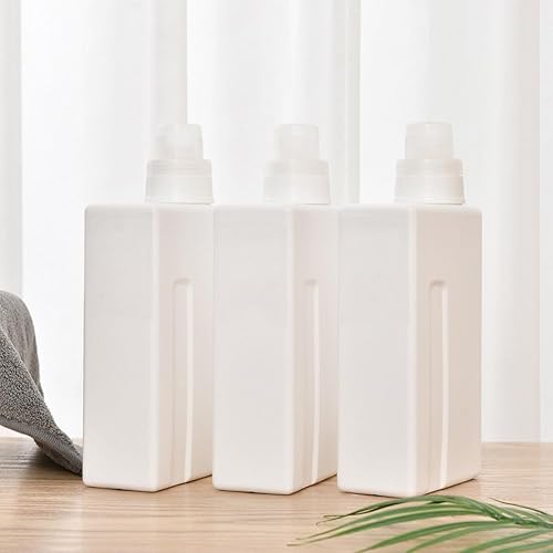 Miniatura 3 de Zerodeko Paquete de 2 botellas vacías recargables de detergente de 33 onzas con tapas a prueba de fugas para viajes y uso doméstico